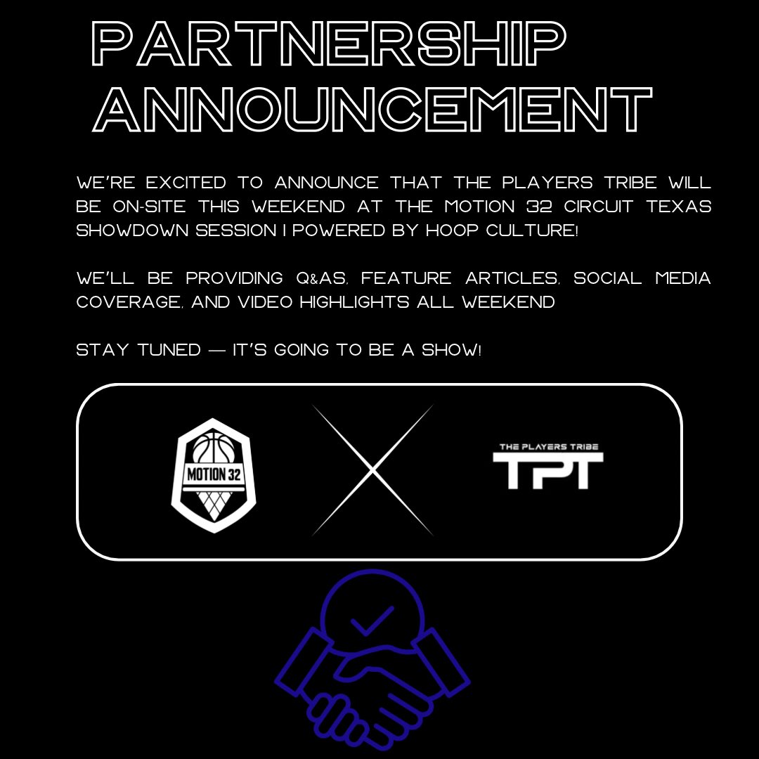 TPT Recruits (@theplayerstribe) on Twitter photo 🤝✅ Partnership Locked In
<a href="/motion32circuit/">Motion 32 Powered By Hoop Culture</a> X <a href="/theplayerstribe/">TPT Recruits</a>
#Motion32 #TPT
<a href="/davidghoops/">David G</a>
<a href="/tptgirls/">TPT For Girls</a> 🤝✅ Partnership Locked In
<a href="/motion32circuit/">Motion 32 Powered By Hoop Culture</a> X <a href="/theplayerstribe/">TPT Recruits</a>
#Motion32 #TPT
<a href="/davidghoops/">David G</a>
<a href="/tptgirls/">TPT For Girls</a>