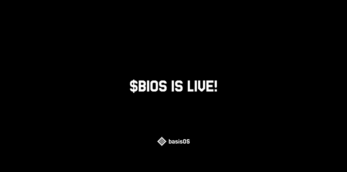 BasisOS (@basisos) on Twitter photo 🎉 $BIOS is live!
Congratulations to everyone who participated in the launch — we have some amazing updates coming soon!
Special thanks to the <a href="/virtuals_io/">Virtuals Protocol</a> team for making this possible.
CA: 0x73Cb479f2ccf77BAd90BcDA91e3987358437240A 🎉 $BIOS is live!
Congratulations to everyone who participated in the launch — we have some amazing updates coming soon!
Special thanks to the <a href="/virtuals_io/">Virtuals Protocol</a> team for making this possible.
CA: 0x73Cb479f2ccf77BAd90BcDA91e3987358437240A