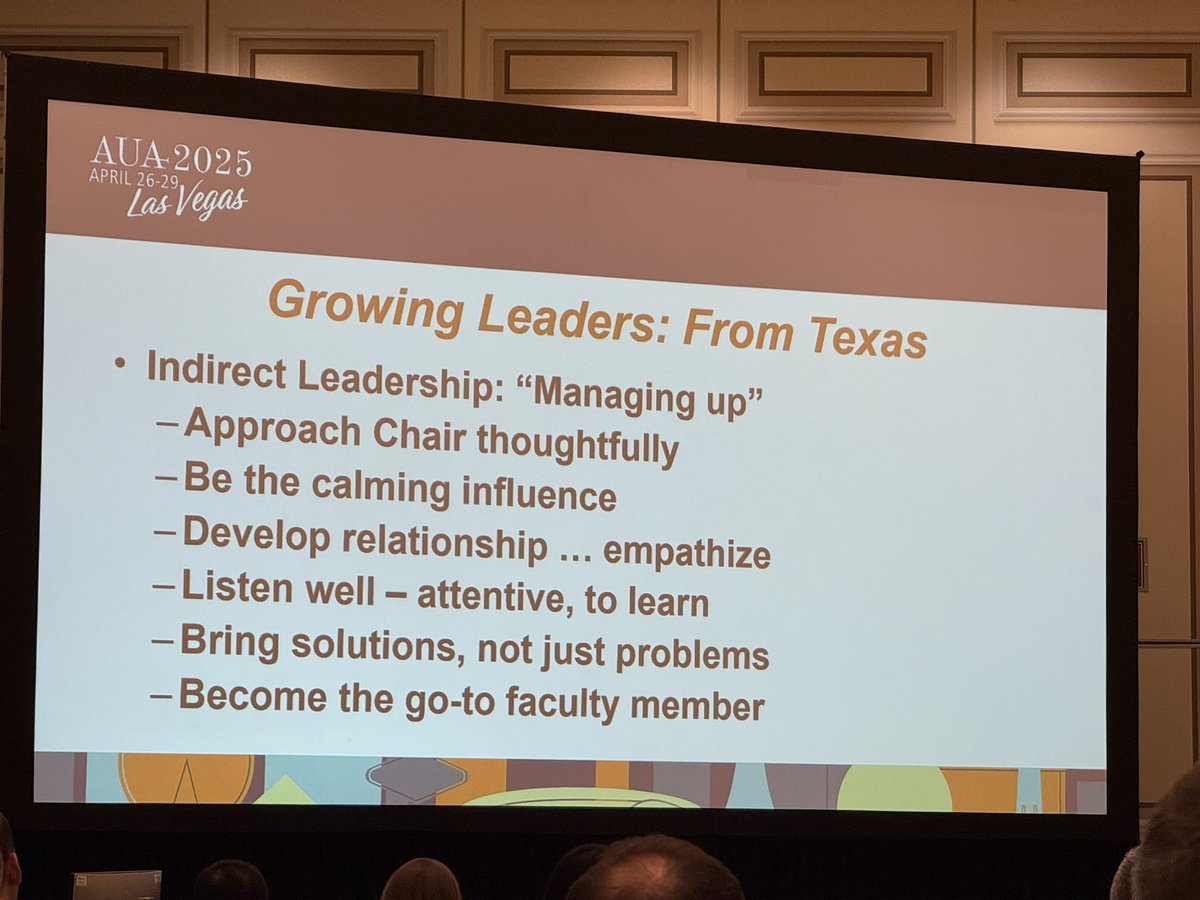 William T. Berg, MD (@willtberg) on Twitter photo Great lessons from <a href="/JStuartWolf/">J Stuart Wolf Jr MD FACS</a> on how to advance your academic career and grow into being a leader. Be a “thoughtful follower” and “manage up”. Solutions, not problems. <a href="/UroAcademic/">Society of Academic Urologists</a> #AUA25 Great lessons from <a href="/JStuartWolf/">J Stuart Wolf Jr MD FACS</a> on how to advance your academic career and grow into being a leader. Be a “thoughtful follower” and “manage up”. Solutions, not problems. <a href="/UroAcademic/">Society of Academic Urologists</a> #AUA25