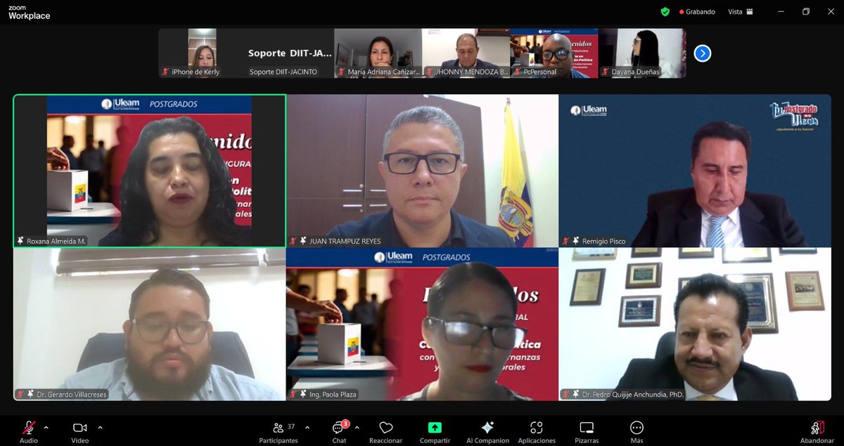 Hoy, el principal desafío de la comunicación política no es únicamente ganar elecciones, sino, sobre todo, reconstruir la confianza del ciudadano en la política.
Inauguración de la Maestría en Comunicación Política de la <a href="/UleamEcuador/">Uleam Ecuador</a>