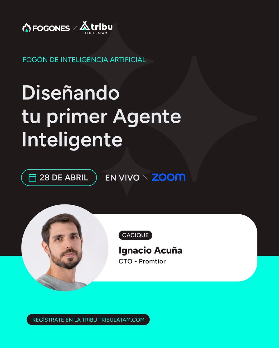 El diseño de un agente inteligente combina principios de ingeniería de software, inteligencia artificial y modelado de entornos dinámicos. 🔧 Ignacio Acuña es CTO de Promtior y en la próxima sesión del Fogón de Inteligencia Artificial nos describe las fases esenciales para