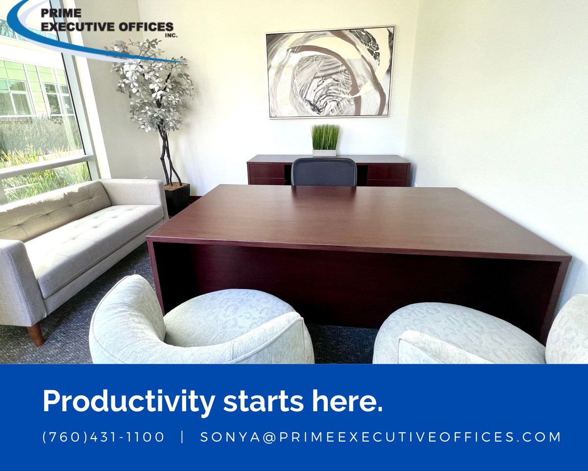 PrimeExecOffice's tweet photo. A private office space isn't merely a physical location—it's a sanctuary for focused work and inspired thinking. Call us at 760.846.1958 #officespace #workspace #meetingroom #conferenceroom #Carlsbad #SanDiego #primeexecutiveoffices https://t.co/DyHjXMbBCn
