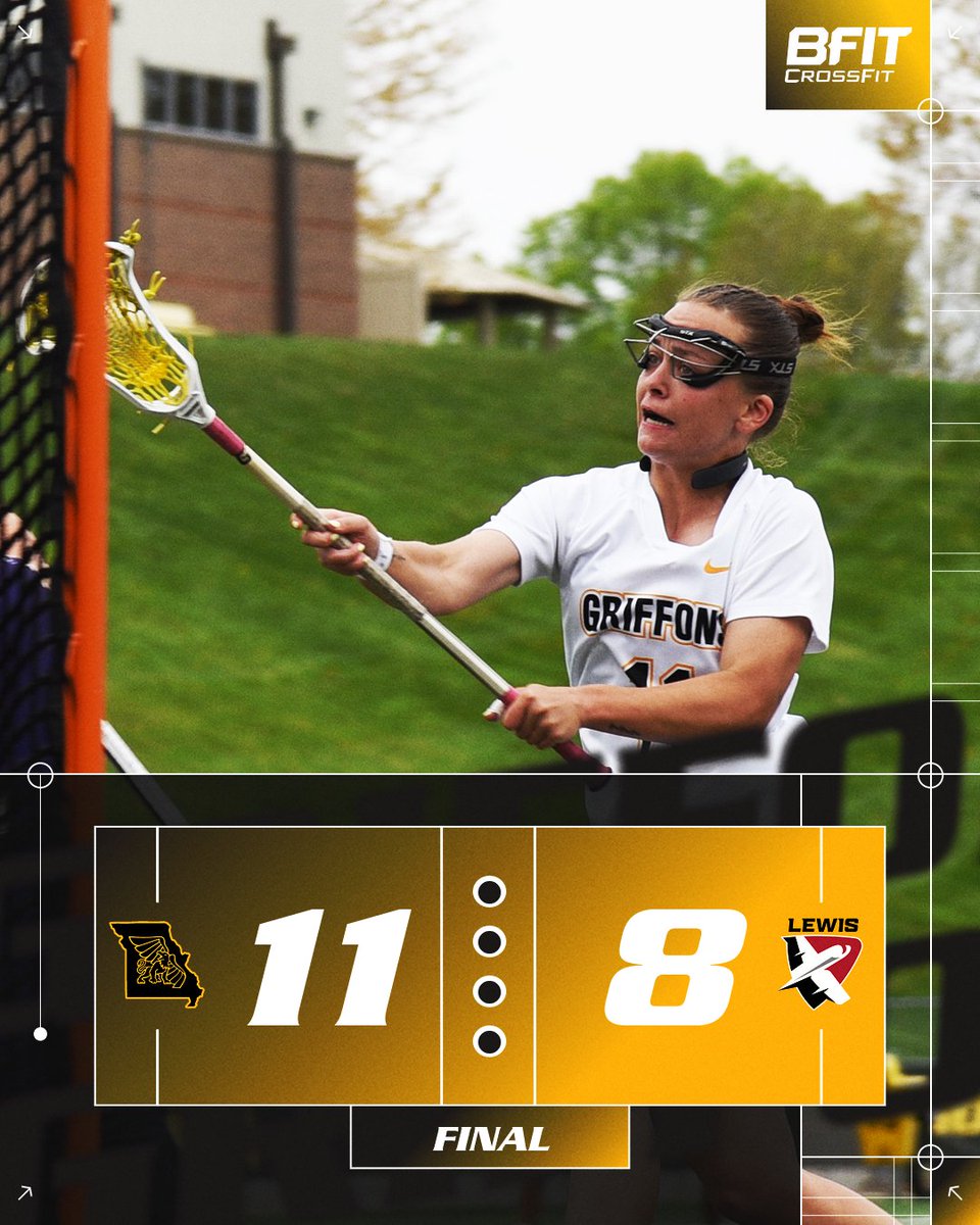 GriffonLax's tweet photo. Griffons Win!!

We clinched the final spot in the GLVC Tournament with today's win over the Flyers 😎

#BlackisGold🔔 | #GriffUp🦅🦁 https://t.co/D4gdPYXogS
