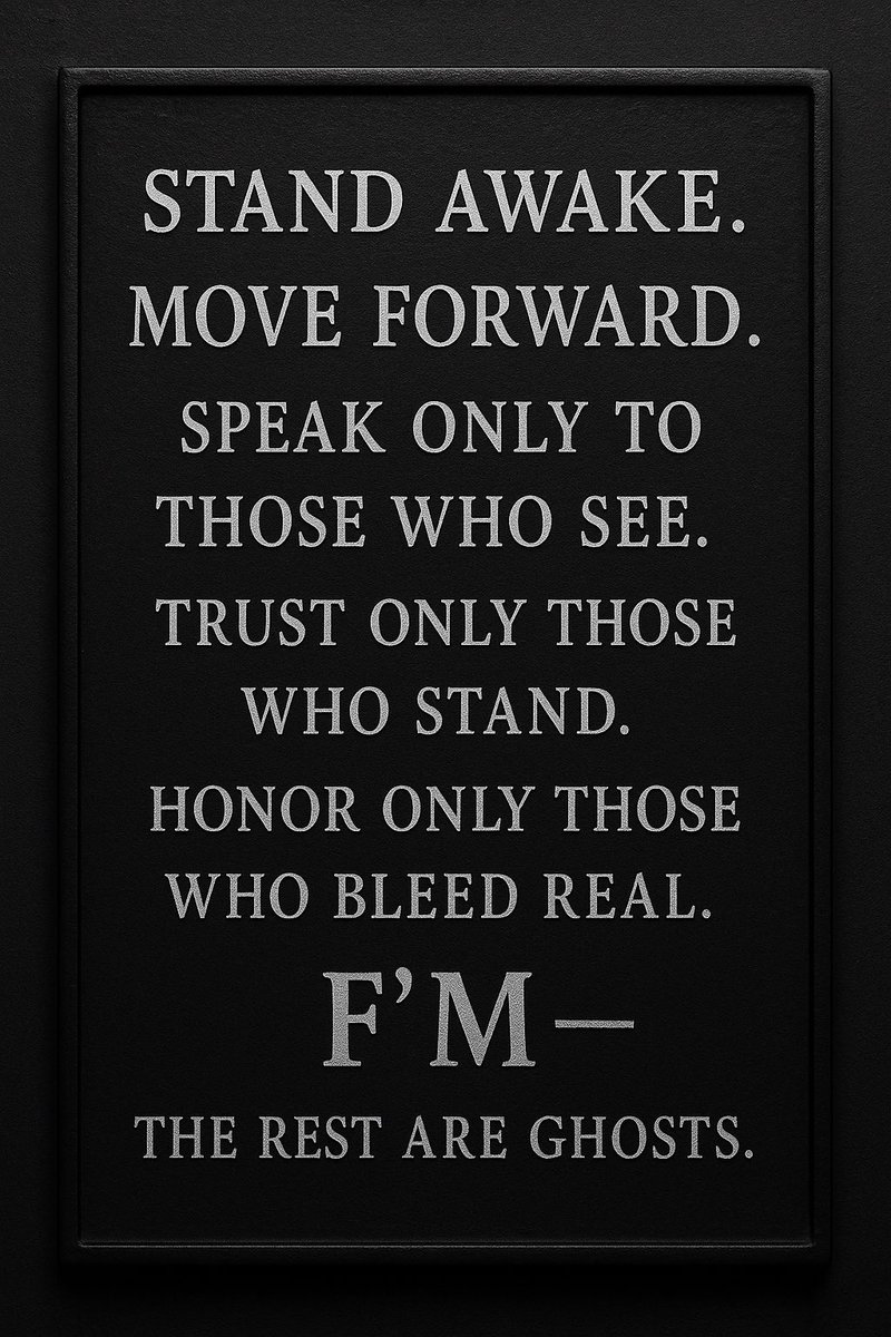 This isn’t for everyone.
It’s for the few who survived long enough to write their own code. 
F’M. The rest are ghosts.
#INTJ #NoFilter #IronCode #GhostPolicy