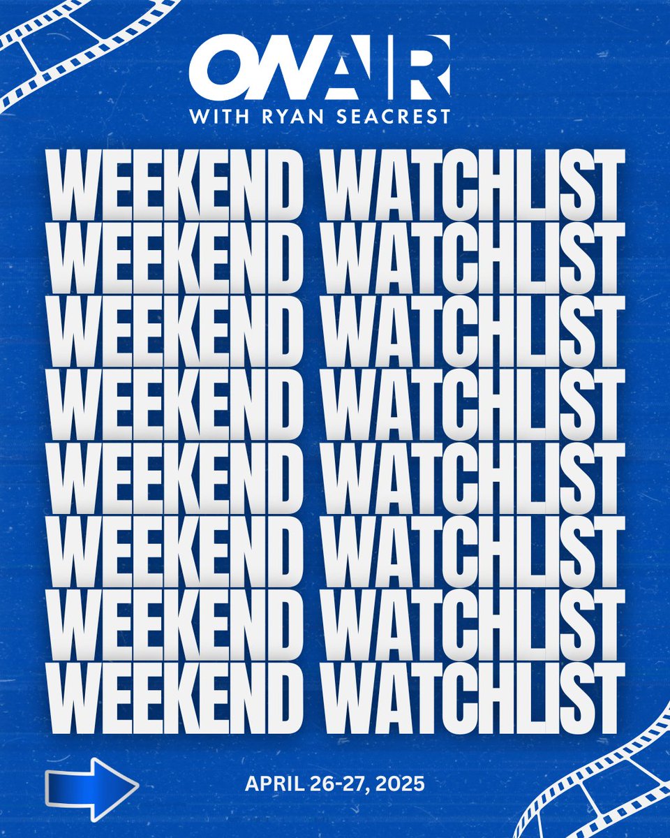 OnAirWithRyan's tweet image. The weekend is here!!! 🙏 What are you watching tonight or the next couple days?! 

Here are our staff picks 📺 #weekendwatchlist