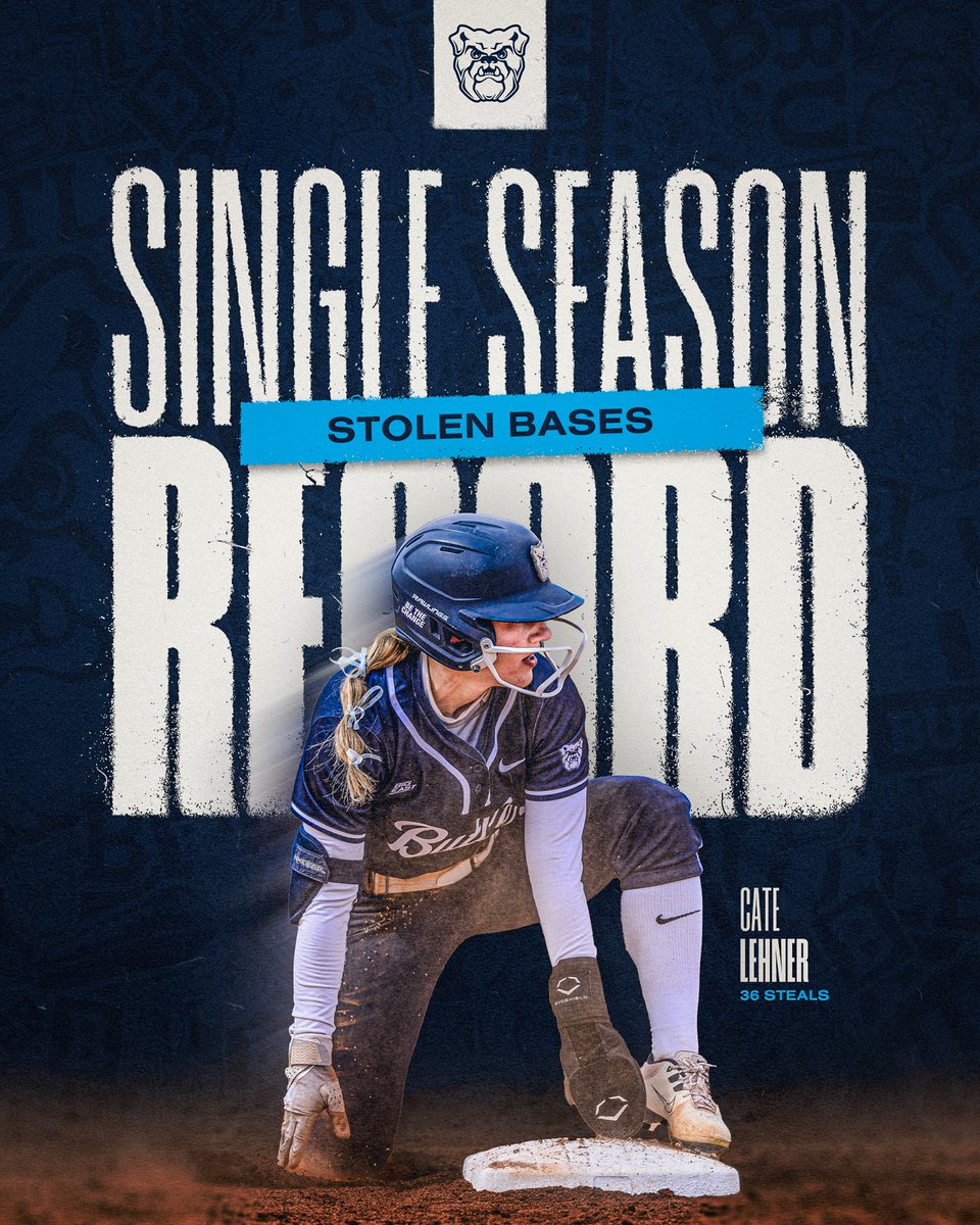 HISTORY ONCE AGAIN 😤

Cate Lehner breaks her 2nd Butler Softball record of the day, this time for most single-season steals with 36 bags. 💨

#ButlerWay
