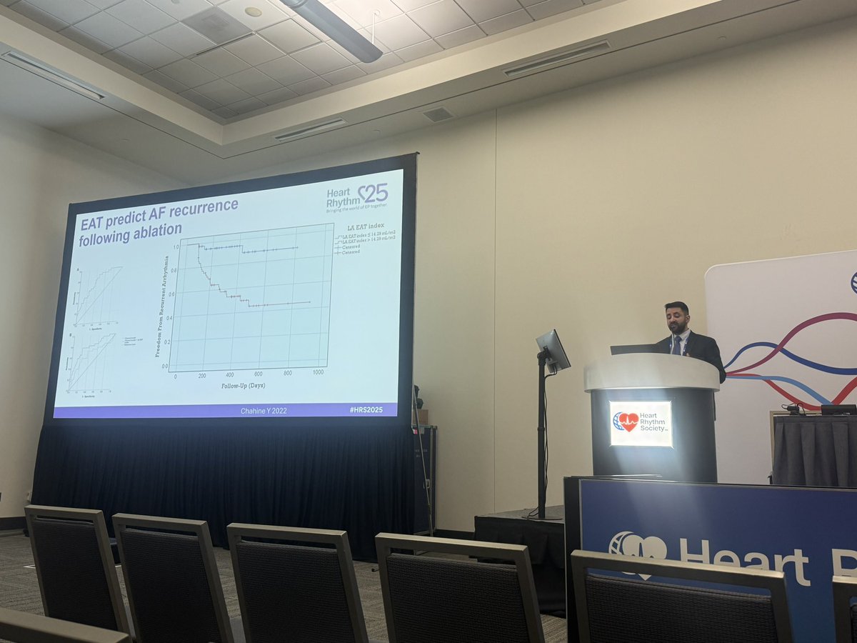 Mayana Bsoul (@bsoulmayana) on Twitter photo Left atrial epicardial fat isn’t just passive!
More LA epicardial adipose tissue = more AF recurrence, worse function, slower conduction, lower voltage — but no link to scar.
Important insight into atrial myopathy mechanisms! #HRS2025
<a href="/Ahmadkassar7/">Ahmad Kassar</a> <a href="/NazemAkoum/">Nazem Akoum</a> <a href="/RomanosHaykal/">Romanos Haykal</a> Left atrial epicardial fat isn’t just passive!
More LA epicardial adipose tissue = more AF recurrence, worse function, slower conduction, lower voltage — but no link to scar.
Important insight into atrial myopathy mechanisms! #HRS2025
<a href="/Ahmadkassar7/">Ahmad Kassar</a> <a href="/NazemAkoum/">Nazem Akoum</a> <a href="/RomanosHaykal/">Romanos Haykal</a>