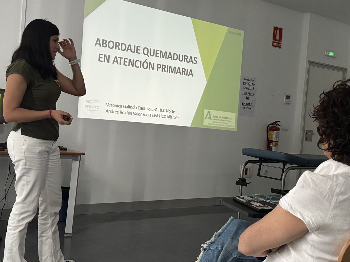 EPAHERIDASCC's tweet photo. Jornada 25 /4/25 de formación de referentes de heridas en Distrito Aljarafe Sevilla Norte #DSASN 
Actualización manejo paciente ostomizado - Casos clínicos Referentes- Abordaje Quemaduras en AP y Novedades Catálogo de Apositos y Actualización en el Uso racional de los apósitos https://t.co/E2fMcmCrzc