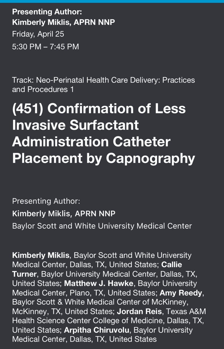 So excited to kick off <a href="/PASMeeting/">Pediatric Academic Societies</a> with our poster. Check it out #PAS2025 #neotwitter