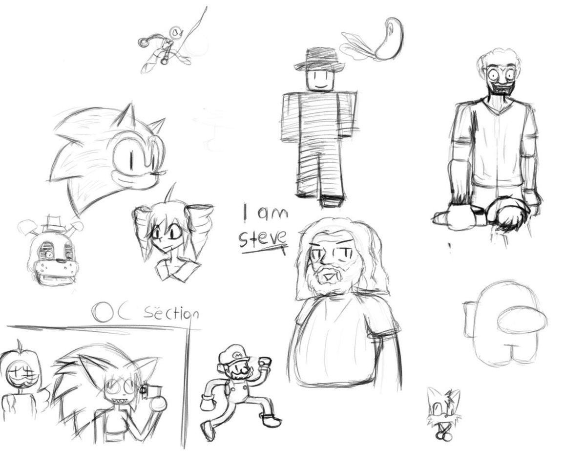 Zirrack's tweet photo. Silly sketches..
#sketchart #SonicTheHedgehog #forsaken #mariofanart #FNF #digitalart #MinecraftMovie https://t.co/UqYPosxEyL