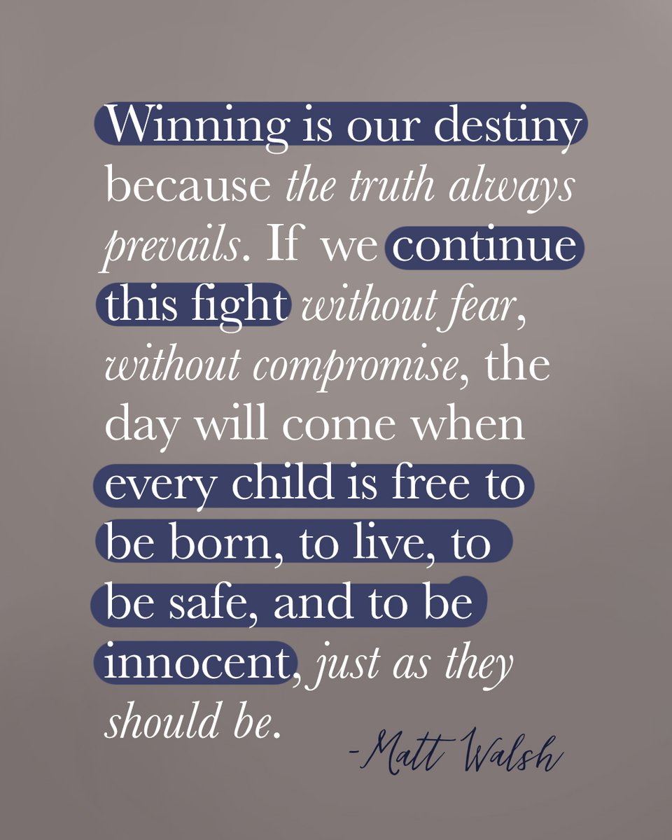 7WeeksCoffee's tweet photo. Itโs encouraging to remember that the truth always wins in the end โค๏ธ
#truth #mattwalsh #quotes #winning #prolife #prolifewins #victory #ethical #prolifegeneration #mattwalshquotes #sevenweeks https://t.co/yTiBjHVubg