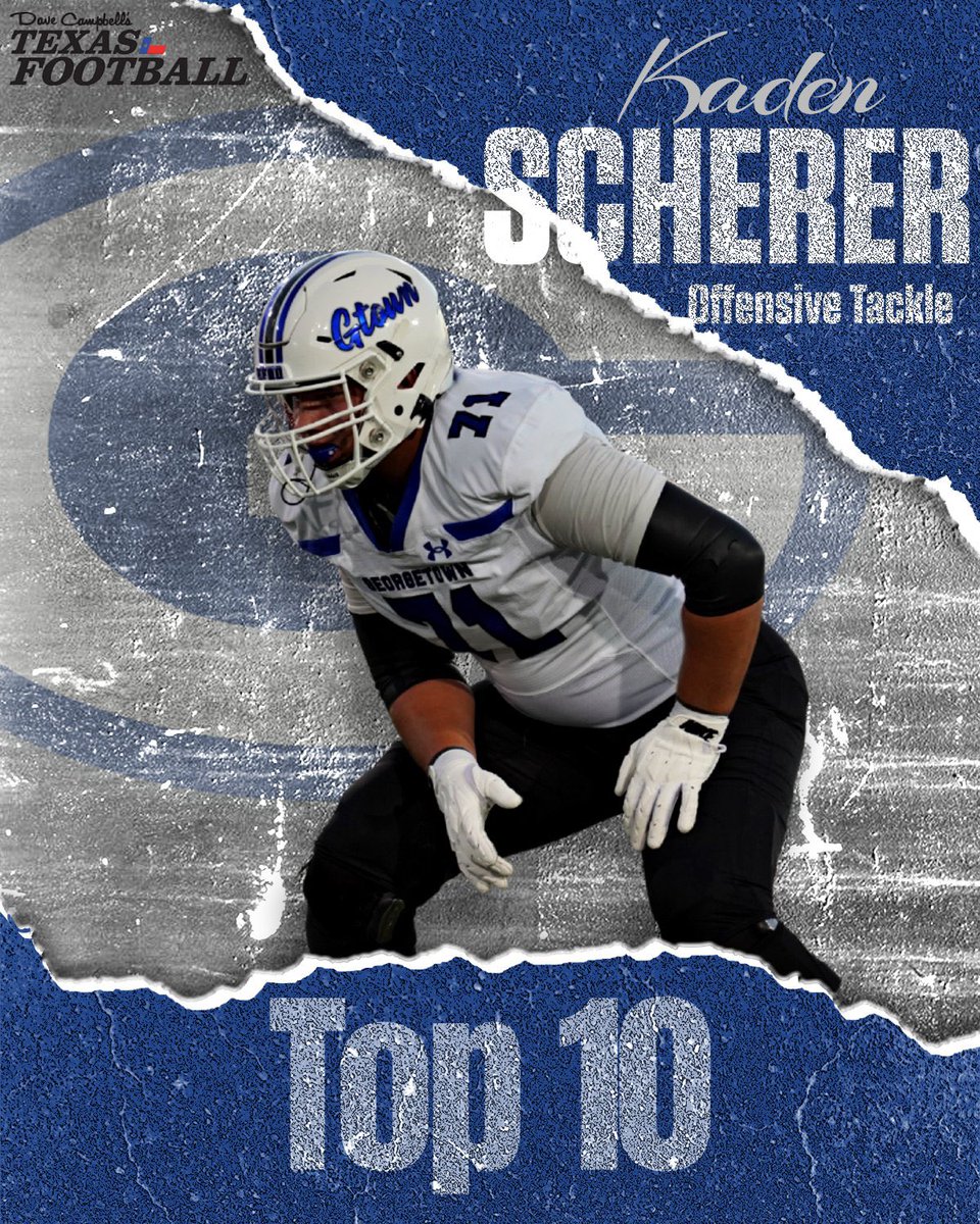 Georgetown Football (@gteaglefootball) on Twitter photo Proud of our anchor on the OL <a href="/KadenScherer1/">Kaden Scherer</a> to be named to the <a href="/dctf/">Dave Campbell's Texas Football — TexasFootball.com</a> Top 10 2026 Offensive Tackles in the state of Texas! #ENFD <a href="/CoachGriffGHS/">Chuck Griffin</a> <a href="/CoachKinch/">Travis Kincheloe</a> <a href="/GTCoachFlores/">Jarrell Flores</a> Proud of our anchor on the OL <a href="/KadenScherer1/">Kaden Scherer</a> to be named to the <a href="/dctf/">Dave Campbell's Texas Football — TexasFootball.com</a> Top 10 2026 Offensive Tackles in the state of Texas! #ENFD <a href="/CoachGriffGHS/">Chuck Griffin</a> <a href="/CoachKinch/">Travis Kincheloe</a> <a href="/GTCoachFlores/">Jarrell Flores</a>