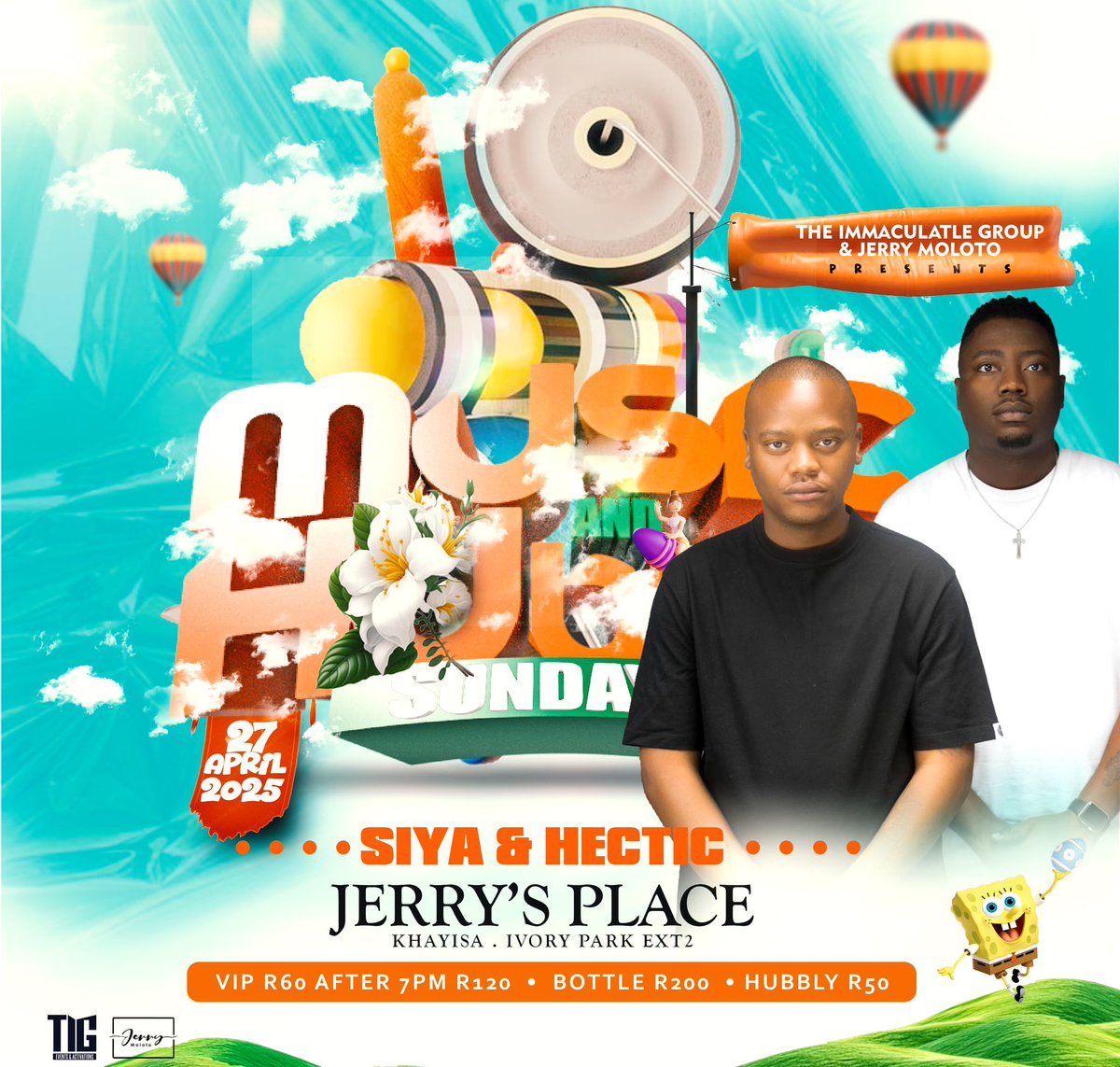 ImmaculateSA's tweet image. This coming Sunday, 27 April 2025 

Let’s create new memories out at #musicandhubblysundays