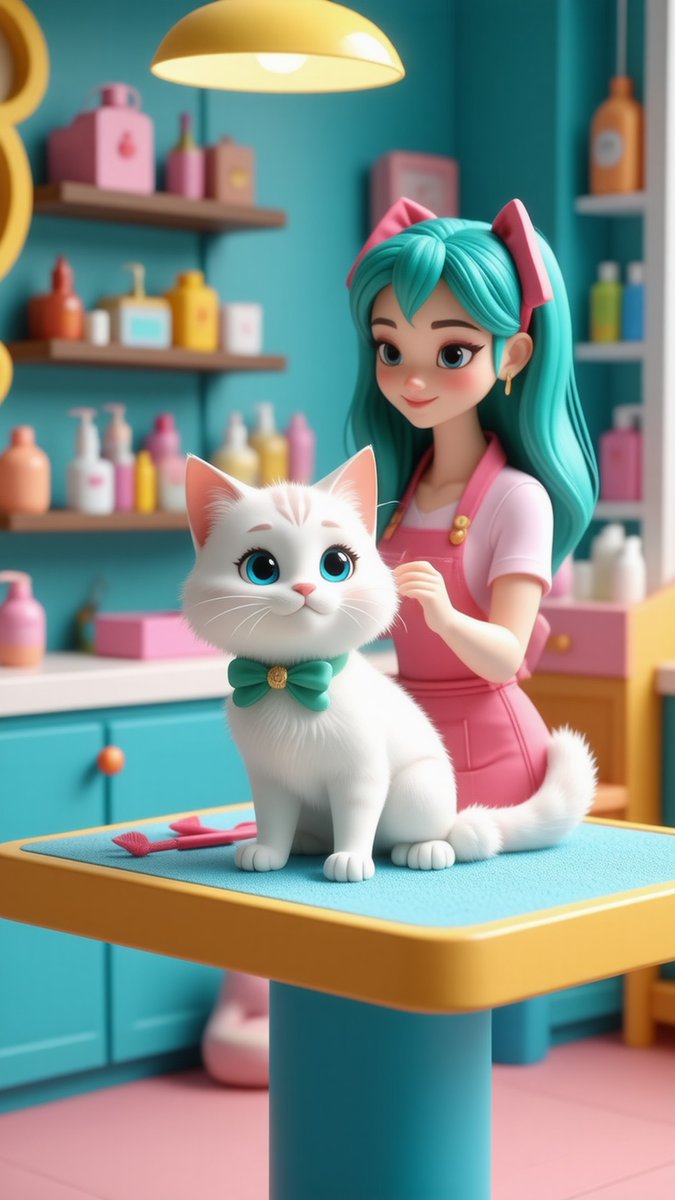 hi...
Today me cat visit beauty saloon
would you like to see her transformation?
Snowy's Glamorous Makeover | Cute Cat  -  #shortsvideo #cat #catmakeup #trending #viralshorts #CatsOfTwitter 
youtube.com/@CuteImpressio…