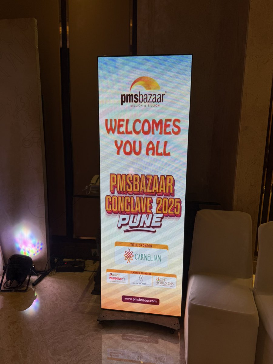 InvesysCapital's tweet photo. Good Morning Guys !!
I am here at #PMSBAZAAR conclave 2025 Pune to bring PMS insights to you & also help our #HNI clients choose best PMS products!! https://t.co/OMzDEZ3kPD