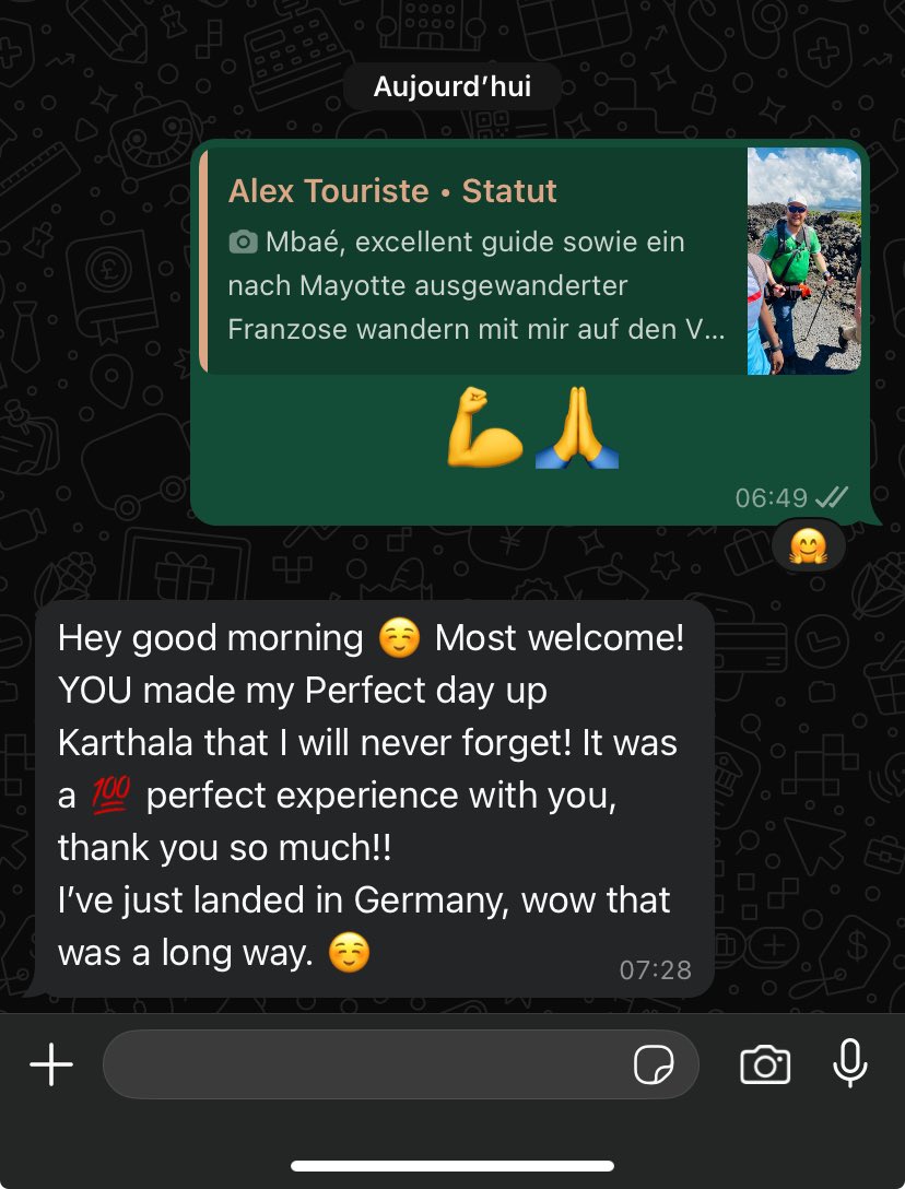 What our clients say
“An unforgettable experience!”

And you? What are you waiting for to live your own adventure?
Come hike the active volcano of #Karthala — the highest peak in the #Comoros 🇰🇲
Nature, challenge, and breathtaking views await you!

#ecotourism #visitcomoros