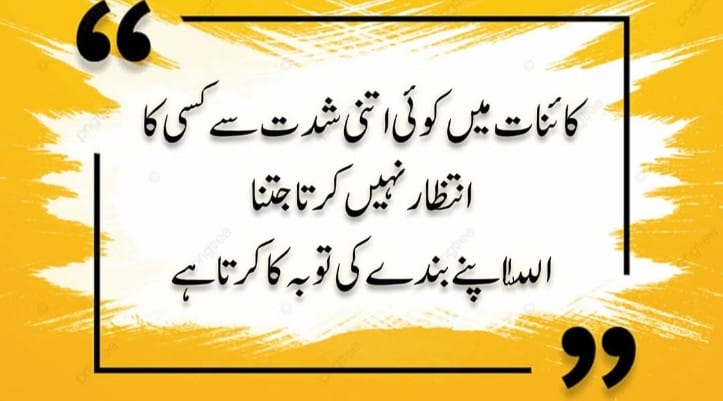काईनात में कोई इतनी शिद्दत से किसी का इंतजार नहीं करता जितना अल्लाह अपने बंदों की तौबा का करता है