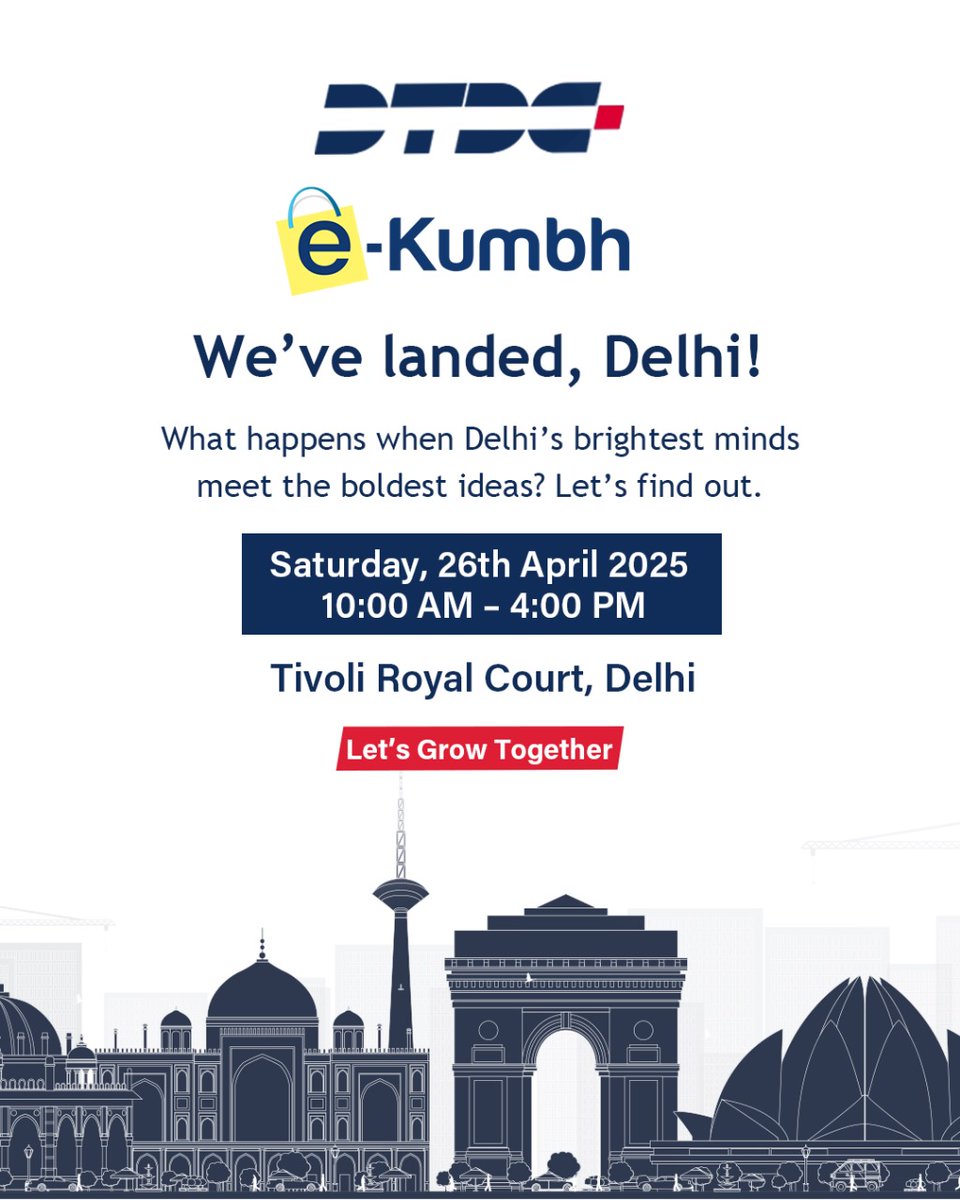 Delhi, we’ve arrived at E-Kumbh 2025!

The stage is set, the ideas are bold, and we’re ready for a day packed with innovation, collaboration, and inspiration. It’s time for the brightest minds to come together and shape the future of e-commerce and beyond. We can’t wait to be