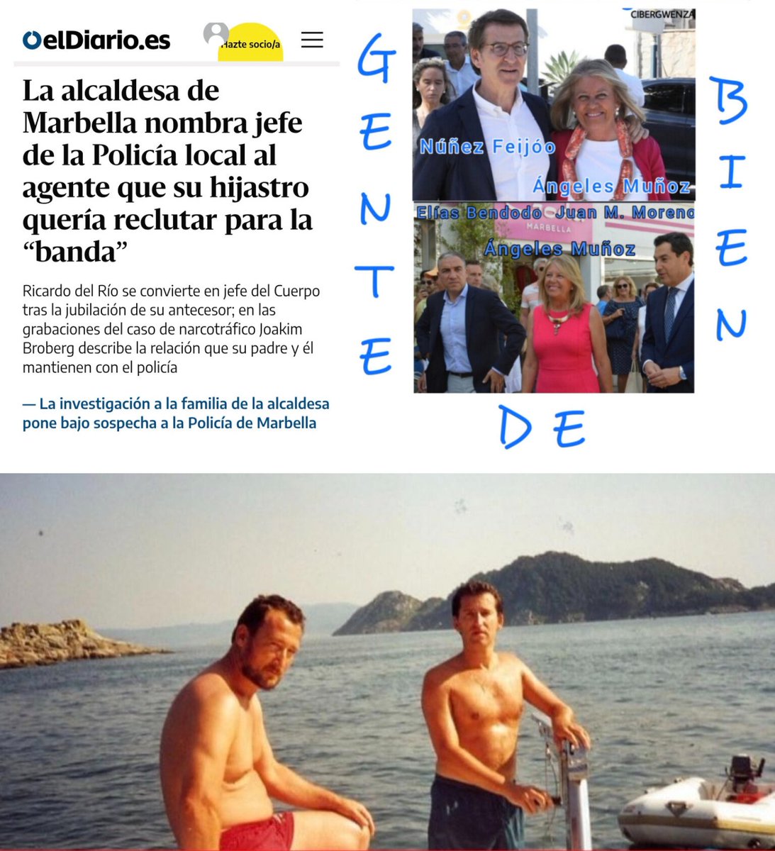 <a href="/crispmarcote/">ℂ𝕣𝕚𝕤𝕥𝕚𝕟𝕒 ℙ. 𝕄𝕒𝕣𝕔𝕠𝕥𝕖</a> Buenos días 
Hay que ver este tío sinvergüenza asta el mismo Inda lo desmiente 
Pero reacciona rápido y responde bueno pero está en el informe de la UCI INDA LO VUELVE A Desmentir
SE NOTA QUE ESTA Acostumbrado A TRATAR CON Delincuentes 
ESTE ES MAS PELIGROSO EN POLITICA QUE SU JE