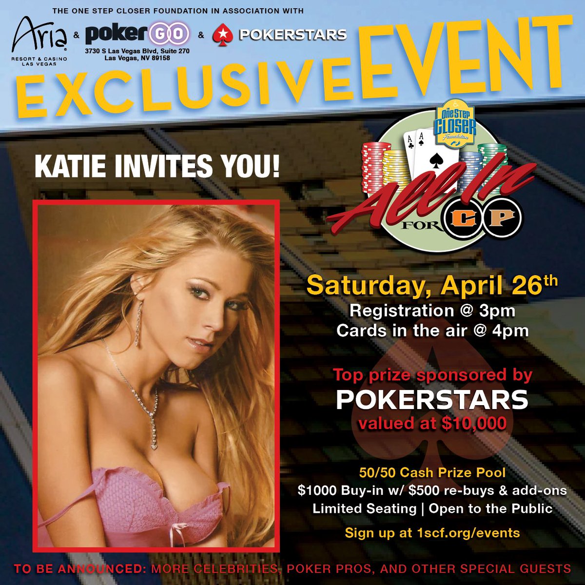 Hey Vegas! Come out tomorrow and play with us for a great cause! Help support the One Step Closer Foundation <a href="/1scf/">The One Step Closer Foundation</a> <a href="/PokerGO/">PokerGO</a> Studio 💋