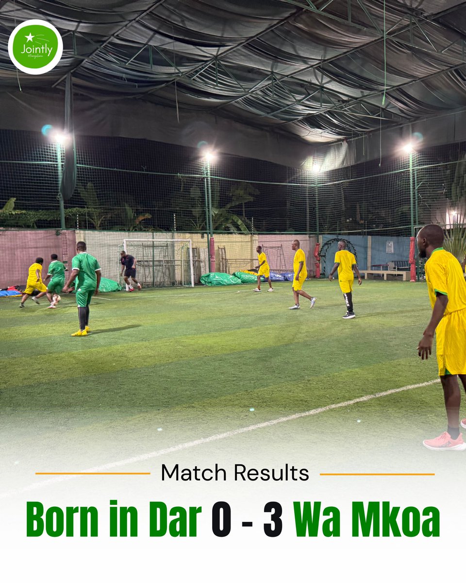 Born in Dar 0 - 3 Wa Mkoa

Timu zote zimeonesha kiwango cha hali ya juu lakini Wa Mkoa wameibuka wababe zaidi. 

#Jointly #PamojaSana