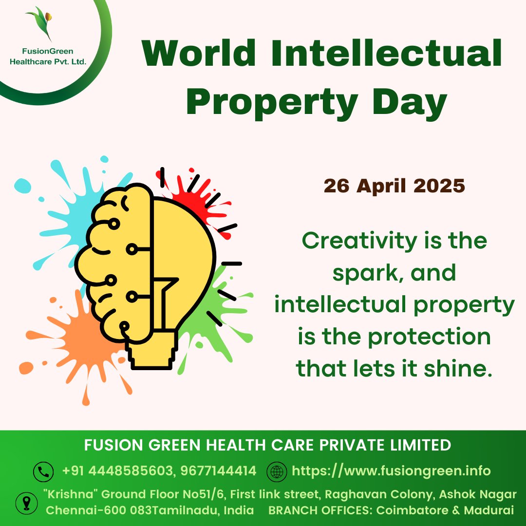 FusionGreen_HC's tweet image. #WorldIPDay #IntellectualPropertyMatters #ProtectYourIdeas #InnovationAndInspiration #FusionGreenSupportsInnovation #IPRights #CreativeFuture #IdeasToImpact #IPAwareness #InventCreateProtect