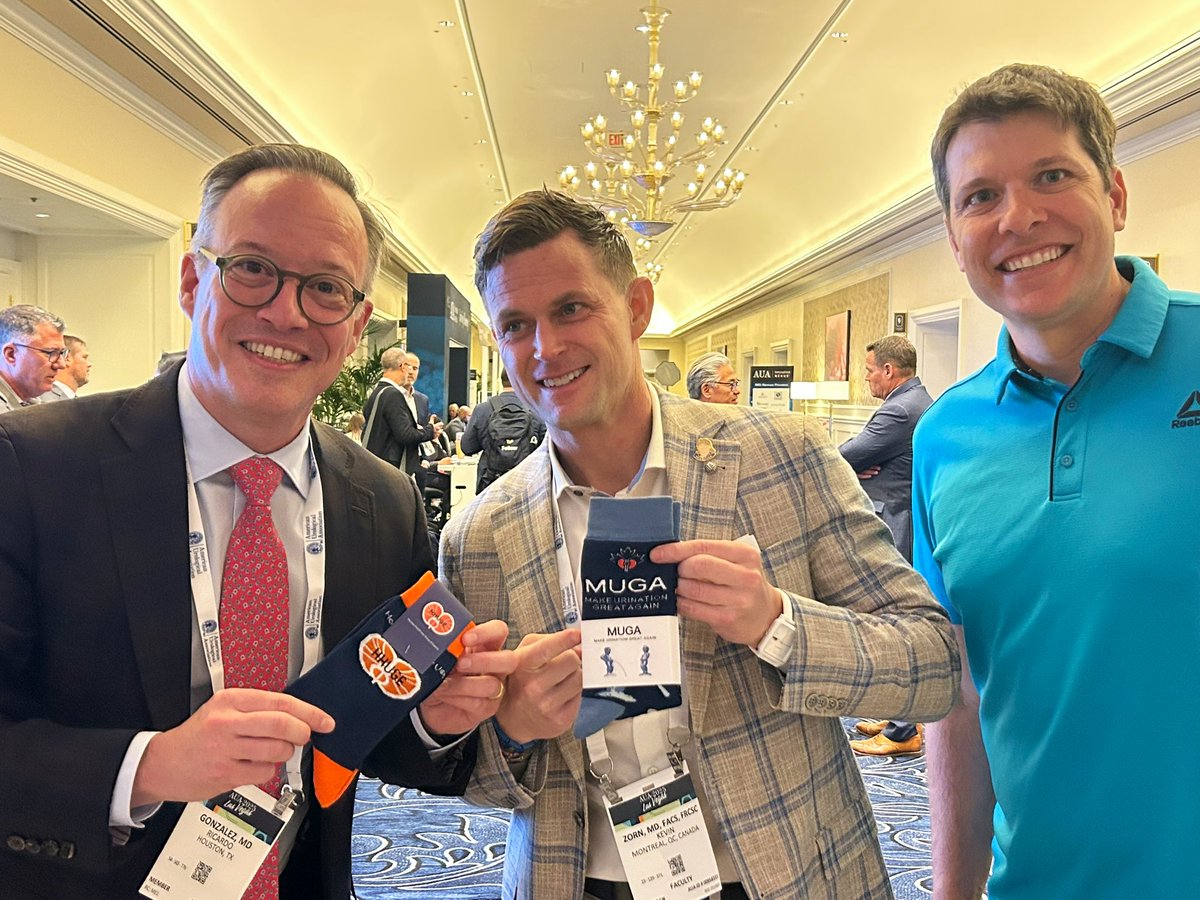 Ricardo R Gonzalez MD (@rrgonzalezmd) on Twitter photo An honor to give #HHUGE socks to the pioneer of HoLEP <a href="/PeterGilling/">Peter Gilling</a> but also exchange socks w <a href="/Dr_KevinZorn/">Dr_KevinZorn</a> for #MUGA Make urination great again (pic 3) at #AUA25 <a href="/AmerUrological/">Amer. Urol. Assn.</a> <a href="/RdonalisioMD/">Dr. Rodrigo Donalisio</a> <a href="/SocietyofBPD/">BPDSociety</a> #BPH An honor to give #HHUGE socks to the pioneer of HoLEP <a href="/PeterGilling/">Peter Gilling</a> but also exchange socks w <a href="/Dr_KevinZorn/">Dr_KevinZorn</a> for #MUGA Make urination great again (pic 3) at #AUA25 <a href="/AmerUrological/">Amer. Urol. Assn.</a> <a href="/RdonalisioMD/">Dr. Rodrigo Donalisio</a> <a href="/SocietyofBPD/">BPDSociety</a> #BPH