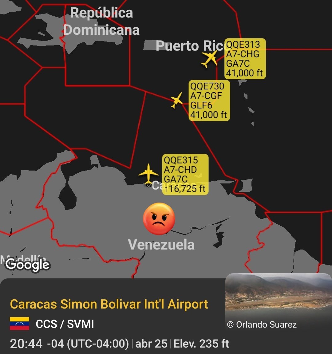 Arr3ch0's tweet photo. Así se ven 1 millón de dólares desperdiciados en 1 día en vuelos en jets de lujo, por un régimen que se dice socialista, mientras una nación entera sufre de cuanto mal existe. Según Maduro y sus secuaces, porque no hay dinero y estamos en emergencia por culpa de las sanciones. https://t.co/b2lU1Kby3z
