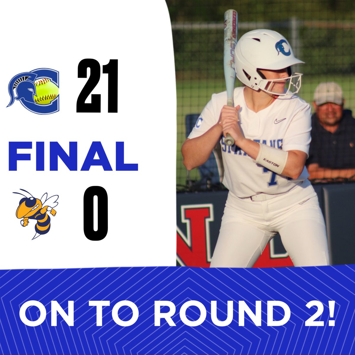 CHSSpartanSB's tweet photo. BI-DISTRICT CHAMPS!
On to round ✌️
Let's keep it going Spartan Fam! 
Area round information to come!
#INAY
#spartanfam
@CHSSpartans 
@BurlesonSports 
@GMsportsmedia1 https://t.co/rk5WIvLbr2