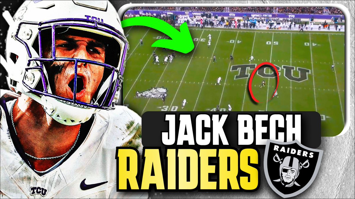 This is why the Raiders drafted WR Jack Bech

He has played everywhere  TE at LSU. Slot in 2023. Outside in 2024. 

If you give him space, he will route you up. A fun combo with Brock Bowers for Chip Kelly

youtu.be/venVnUHXs8E