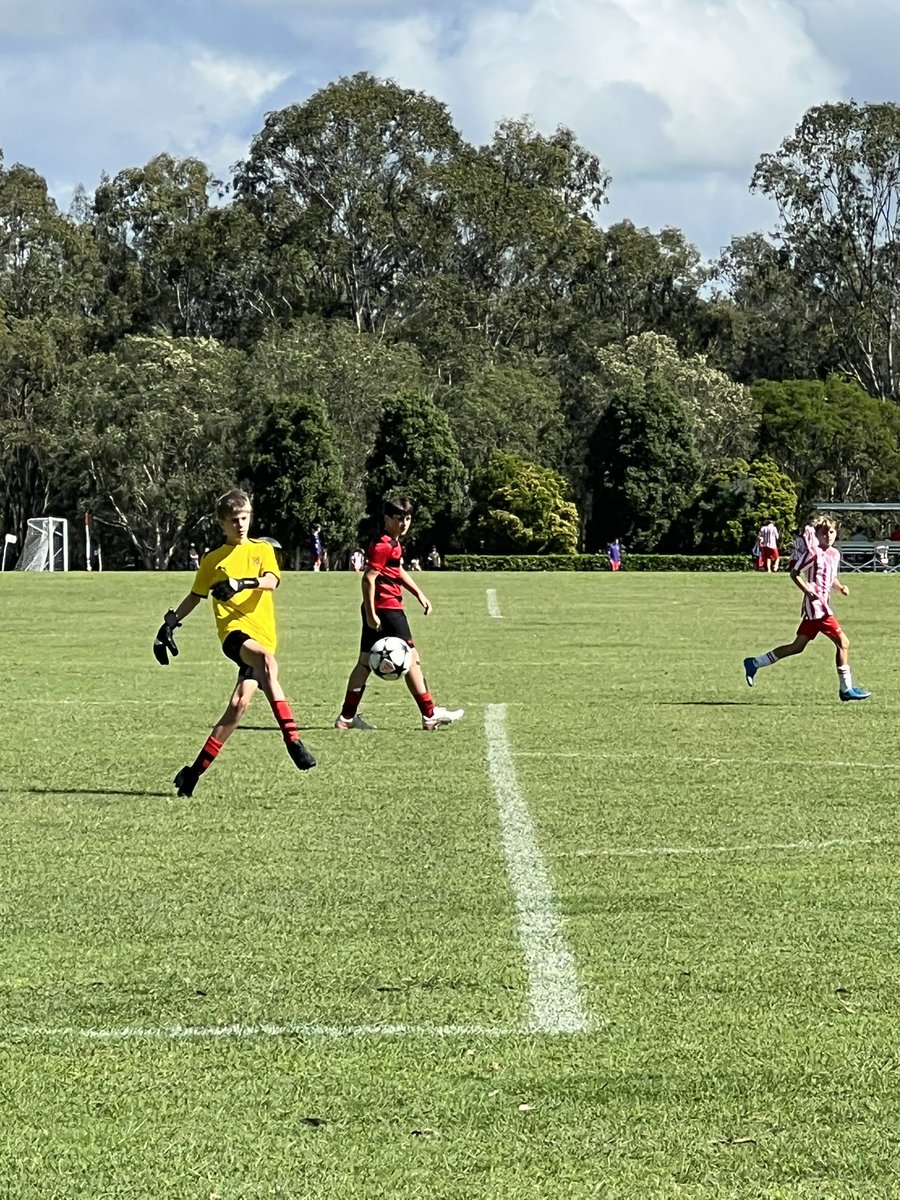 First game of the season for the Gregory Terrace 9Cs. Hard fought first half against Ipswich Grammar. <a href="/GTFCFootball/">Terrace Football</a>