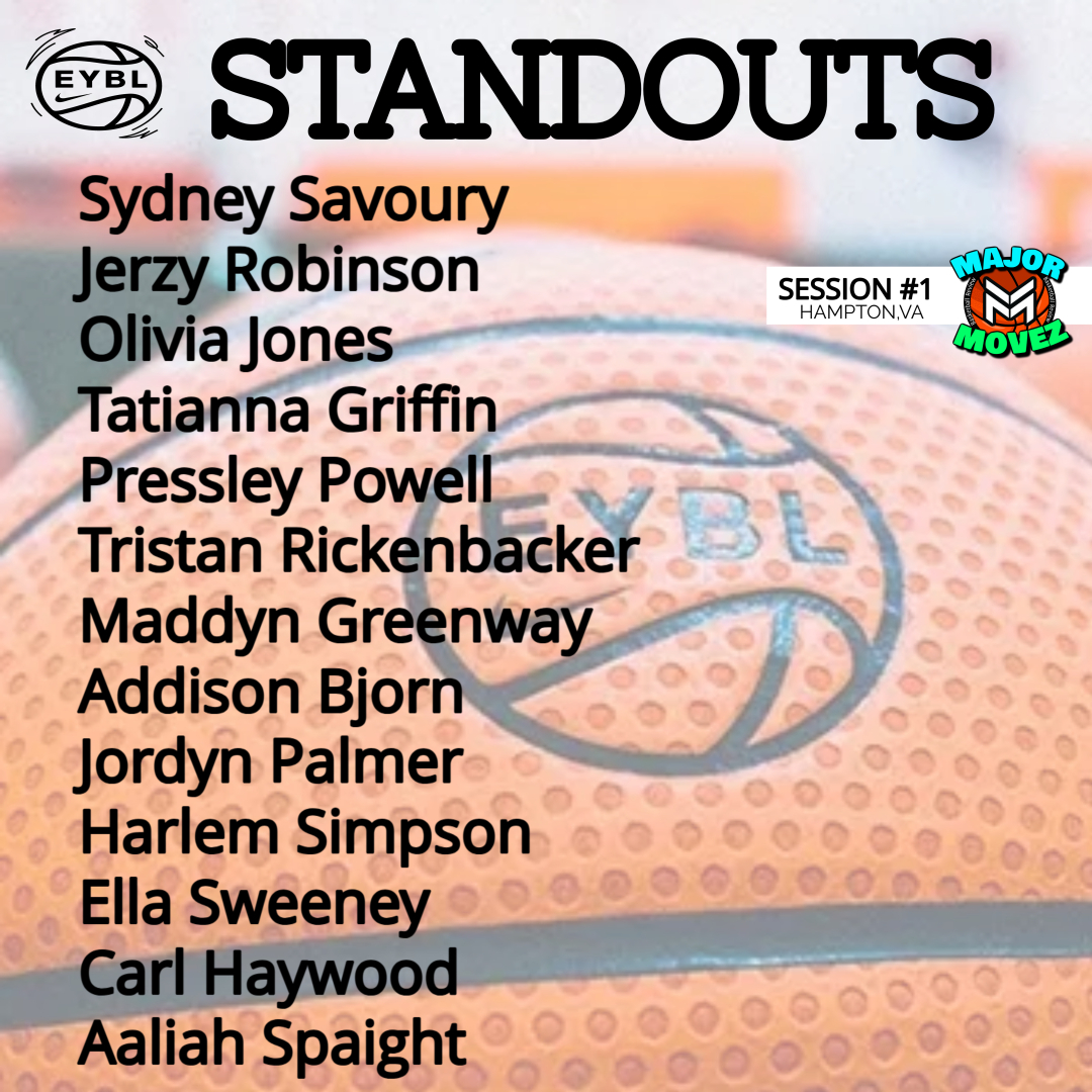 Major Movez Basketball Review #MMBR (@mmbr_coachgbell) on Twitter photo #MMBR Nike Girls EYBL <a href="/NikeGirlsEYBL/">Nike Girls EYBL</a>
Hampton, VA | Day#1 Standouts <a href="/MajorMovezMedia/">Major Movez Media</a> <a href="/MajorMovezTV/">Major Movez Basketball TV</a> <a href="/SavourySavoury2/">Sydney Savoury</a> <a href="/JerzyRobinson/">Jerzy Robinson</a> <a href="/HarlemS56704/">Harlem Simpson</a> <a href="/PowellPressley/">Pressley Powell, c/o 2026</a> <a href="/tristan20261/">tristan rickenbacker</a> <a href="/maddyngreenway/">maddyn greenway</a> <a href="/AddisonBjorn/">Addison Bjorn</a> <a href="/GriffinTatianna/">Tatianna Griffin</a>
<a href="/CarlHaywood/">Carl Haywood</a> <a href="/aaliahh_3/">Aaliah Spaight</a> <a href="/EllaSween1/">Ella Sweeney</a> <a href="/oliviaj_013/">Olivia Jones</a> #MMBR Nike Girls EYBL <a href="/NikeGirlsEYBL/">Nike Girls EYBL</a>
Hampton, VA | Day#1 Standouts <a href="/MajorMovezMedia/">Major Movez Media</a> <a href="/MajorMovezTV/">Major Movez Basketball TV</a> <a href="/SavourySavoury2/">Sydney Savoury</a> <a href="/JerzyRobinson/">Jerzy Robinson</a> <a href="/HarlemS56704/">Harlem Simpson</a> <a href="/PowellPressley/">Pressley Powell, c/o 2026</a> <a href="/tristan20261/">tristan rickenbacker</a> <a href="/maddyngreenway/">maddyn greenway</a> <a href="/AddisonBjorn/">Addison Bjorn</a> <a href="/GriffinTatianna/">Tatianna Griffin</a>
<a href="/CarlHaywood/">Carl Haywood</a> <a href="/aaliahh_3/">Aaliah Spaight</a> <a href="/EllaSween1/">Ella Sweeney</a> <a href="/oliviaj_013/">Olivia Jones</a>