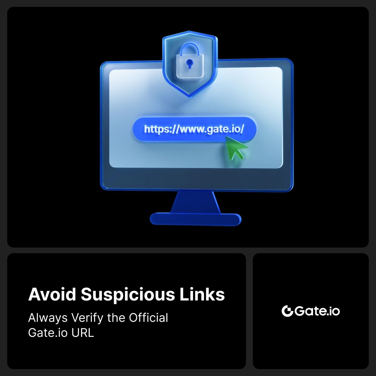 Gate_Launch's tweet photo. 🛡️ https://t.co/a1d9vDdxRr reminds you: Avoid suspicious links in DMs and always verify the official https://t.co/a1d9vDdxRr URL before logging in. Bookmark it to stay protected.

#CryptoSecurityTip https://t.co/vhGfQJdDqh