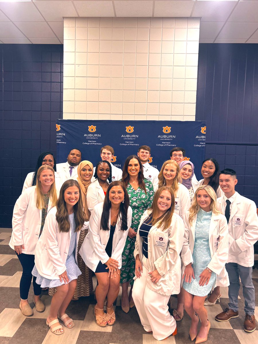 So proud of all our <a href="/auhcop/">Auburn Pharmacy</a> P3s for their hard work the past 3 years! Today we celebrated them in our annual Pinning ceremony, and it was great seeing the whole class. Our Mobile campus was represented so well, and I’m going to miss seeing this group regularly. 💙🧡🐅🦅
