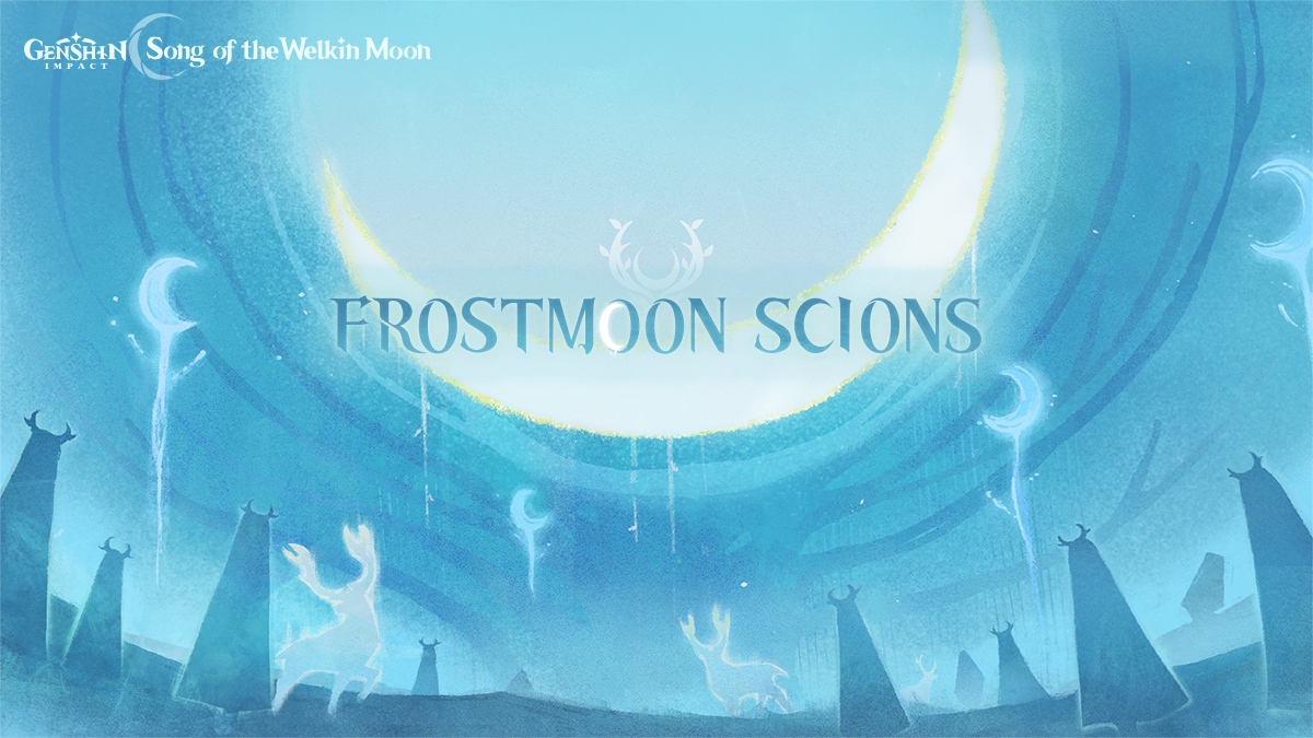 GenshinImpact's tweet photo. The descendants of the legendary golden realm, who chose to find new homes among the mountains and forests after abandoning their ancient civilization. The only thing they never forsook was their faith in the "Moon Goddess."#GenshinImpact #FrostmoonScions

 However, with the arrival of the Fatui, it appears that their tranquil lives are about to fade into the realm of yesterday...