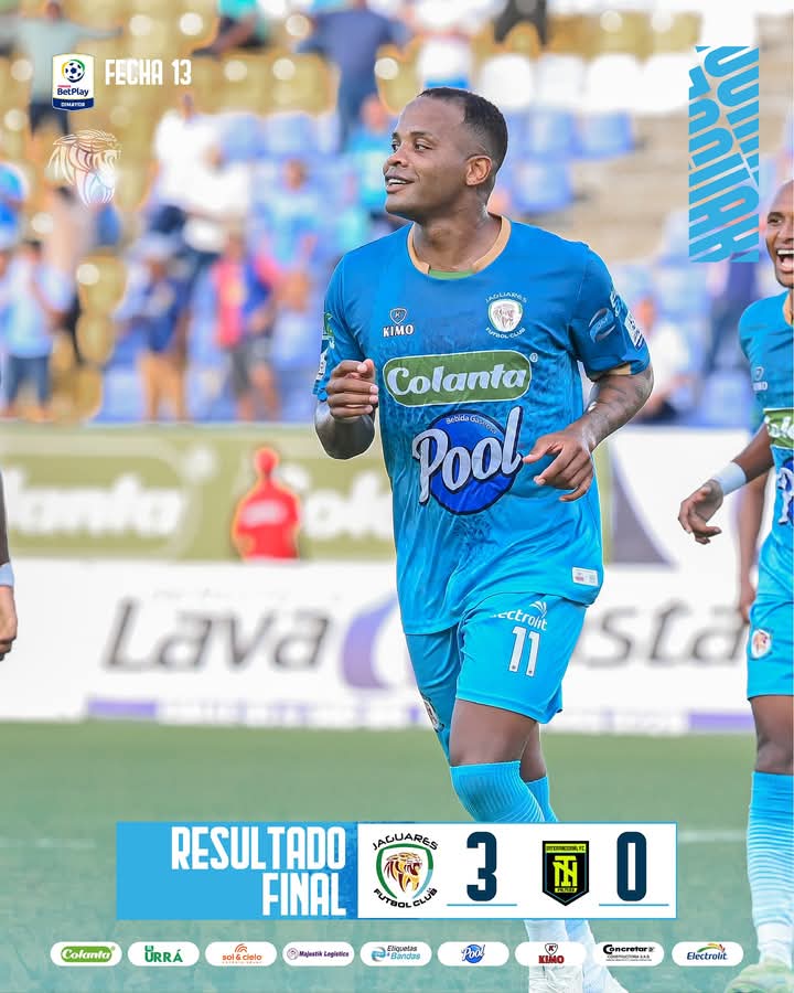 Con doblete de Andrés Rentería en el primer tiempo ⚽⚽ y un gol de Damir Ceter al cierre del partido , Jaguares demuestra su superioridad una vez más. 🐆

Sumamos en el regreso a casa, el Jaraguay rugió con fuerza. 🏟️

¡Gracias hinchas celestes, por confiar en nuestros felinos!