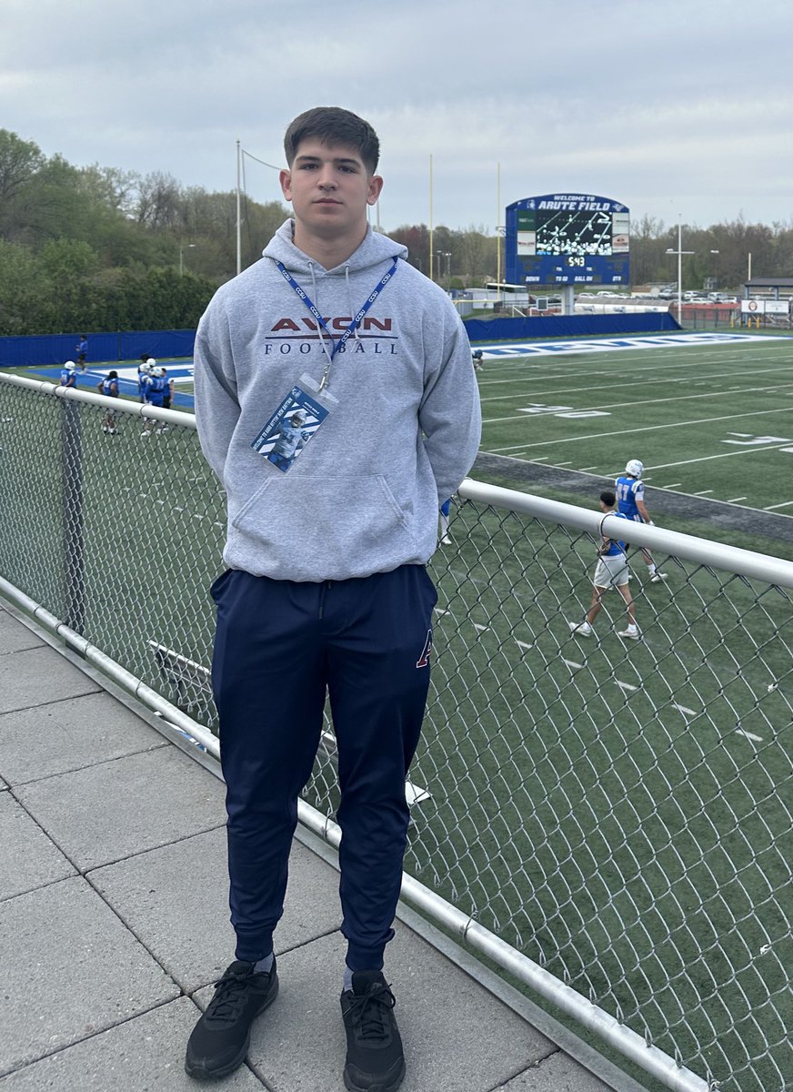 Had a great time at <a href="/ccsu_fb/">CCSU Football</a> for their spring game. Thanks <a href="/FBCoachCJ/">Charles Williams III</a> for the invite it was great to watch the team compete.             <a href="/CoachLecht/">Adam Lechtenberg</a> 
<a href="/AOF_Football/">AOF Football</a>  <a href="/JonathanWholley/">Coach Jon Wholley</a>