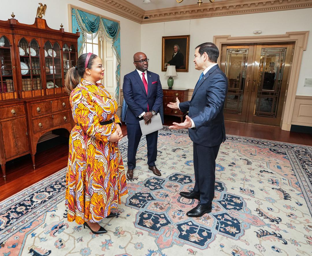 Olivier J.P. Nduhungirehe (@onduhungirehe) on Twitter photo I thank <a href="/SecRubio/">Secretary Marco Rubio</a> for hosting my DRC colleague and I at the <a href="/StateDept/">Department of State</a>, for the signing of the Declaration of Principles between the DRC and Rwanda, which will pave the way to the historical signing of a comprehensive peace agreement in the coming weeks at the <a href="/WhiteHouse/">The White House</a>.
I I thank <a href="/SecRubio/">Secretary Marco Rubio</a> for hosting my DRC colleague and I at the <a href="/StateDept/">Department of State</a>, for the signing of the Declaration of Principles between the DRC and Rwanda, which will pave the way to the historical signing of a comprehensive peace agreement in the coming weeks at the <a href="/WhiteHouse/">The White House</a>.
I