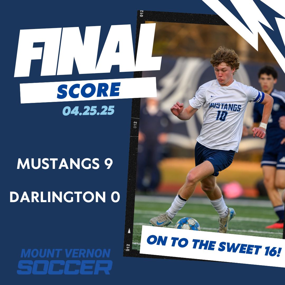 Mount Vernon Athletics (@mv_athletics) on Twitter photo The Varsity Boys punch their ticket to the Sweet 16!
Go Mustangs!
#MVsoccer #MVathletics #ImAMustang #LetsDoThis <a href="/TheMVSchool/">Mount Vernon School</a> The Varsity Boys punch their ticket to the Sweet 16!
Go Mustangs!
#MVsoccer #MVathletics #ImAMustang #LetsDoThis <a href="/TheMVSchool/">Mount Vernon School</a>