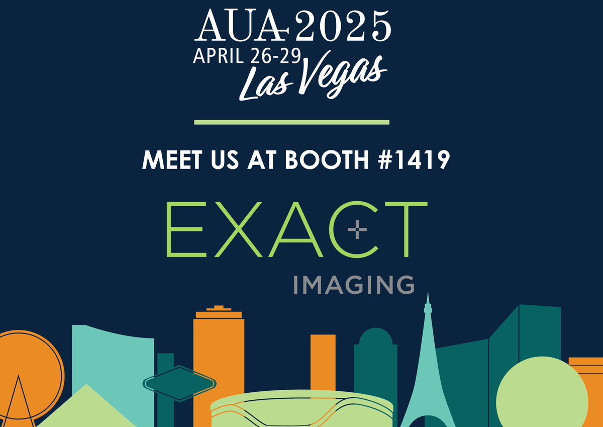 Exact Imaging (@exactimaging) on Twitter photo #AUA25 starts tomorrow in #LasVegas come and visit the <a href="/ExactImaging/">Exact Imaging</a> team at booth #1419 Hands On demonstrations are available on all 3 days of the show from 10.00 to 16.00, see you there! #Urology #SeeCharacterizeTarget #OPTIMUMTrial #Vegasbaby #AUA25 starts tomorrow in #LasVegas come and visit the <a href="/ExactImaging/">Exact Imaging</a> team at booth #1419 Hands On demonstrations are available on all 3 days of the show from 10.00 to 16.00, see you there! #Urology #SeeCharacterizeTarget #OPTIMUMTrial #Vegasbaby