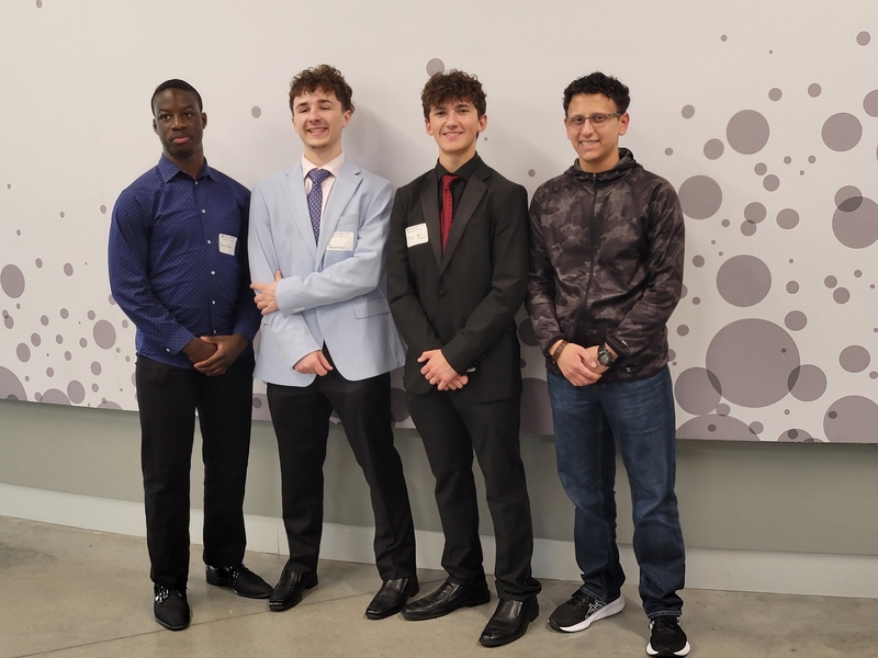 APCalcTchr's tweet photo. Words cannot express how proud I am of these four @AHS_Orioles students for leading  us to another Spirit Award in the 2025 IU-Indy Mathematics Contest.  Congrats, Jonas Eklou, Alex Serbezov, Diego Stanis Farias, and Omar Saleh as well as each AHS student who submitted entries. https://t.co/3rgoYrUv0X