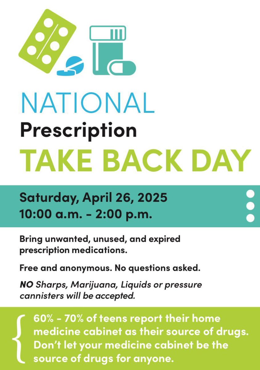 Tomorrow is National Prescription Take Back day!!! Please bring any unwanted or expired prescription medication to a local drop box…. Please be safe and make a drop!! <a href="/LBSuptRodriguez/">Francisco E. Rodriguez</a> <a href="/JanetDudick/">Janet Dudick, Ph.D.</a> <a href="/LBPSRILEY/">Frank Riley</a> <a href="/lbpsEsposito/">Nicole Esposito</a> <a href="/LBMSthree/">Chris Volpe</a> <a href="/ASAPNJ_SAC/">ASAP-NJ</a>