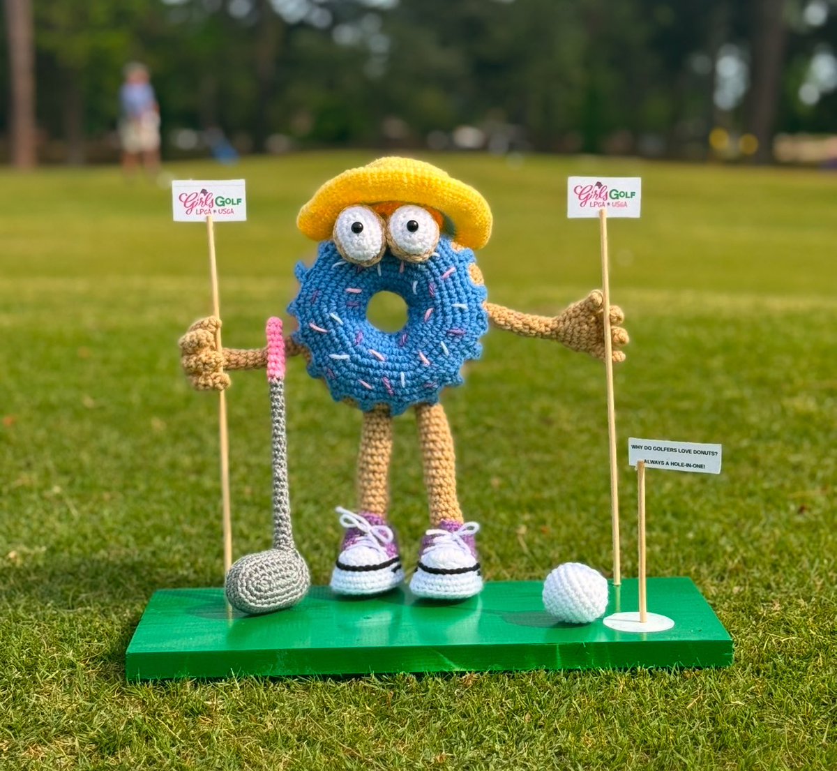 Michelle Holmes Golf (@mholmesgolf) on Twitter photo How cool is this trophy for our <a href="/LPGAGirlsGolf/">LPGA*USGA Girls Golf</a> event. Crocheted with love by a local school teacher.
Instagram: crochetforthesmiles 🩷 How cool is this trophy for our <a href="/LPGAGirlsGolf/">LPGA*USGA Girls Golf</a> event. Crocheted with love by a local school teacher.
Instagram: crochetforthesmiles 🩷