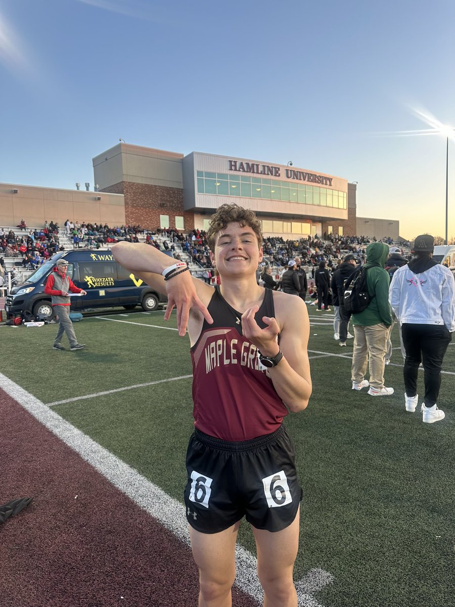 🚨 🚨 New School Record Alert🚨 🚨 
Gannon Farrens sets a new 22 year old 👀 school record in the 800m run at the Hamline Elite Meet with a 4th place time of 1:54.22 !!!🍁🔥🍁🔥🍁 <a href="/MGActivities/">Crimson Activities</a>