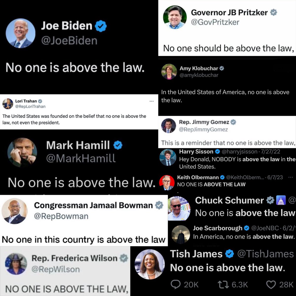 No one is above the law.