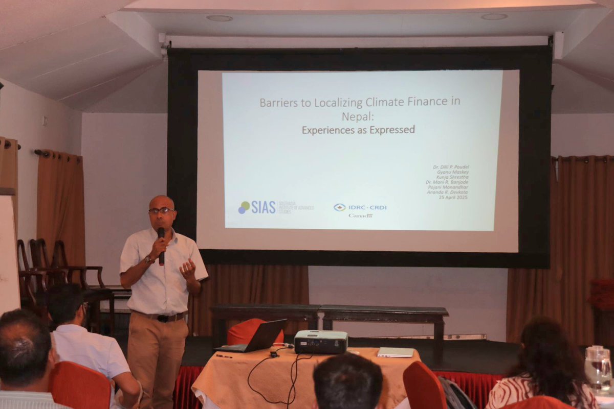 dinpou's tweet photo. The multi-stakeholder discussion on “Barriers to localising climate finance in Nepal” went super well. Thanks to the panellists and participants. https://t.co/WvBPJVJw4N
