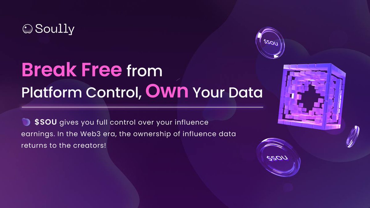 SoullyProtocol's tweet image. 💸 While traditional platforms are squeezing the value of your influence, #SOULLY is building a data renaissance – this is the last digital affirmative action movement, are you ready to become the CEO of your own influence?