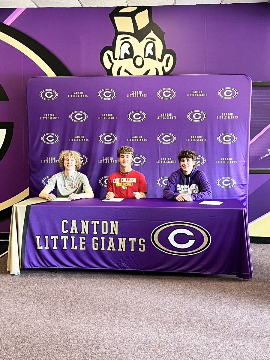 CantonActivity's tweet image. Congratulations, Logan (Knox Basketball), Colin (Coe Football), and Miles (Knox Baseball)! Your #LittleGiants family wishes the three of you the very best as you continue your athletic/academic careers. Once a Little Giant, always a Little Giant!