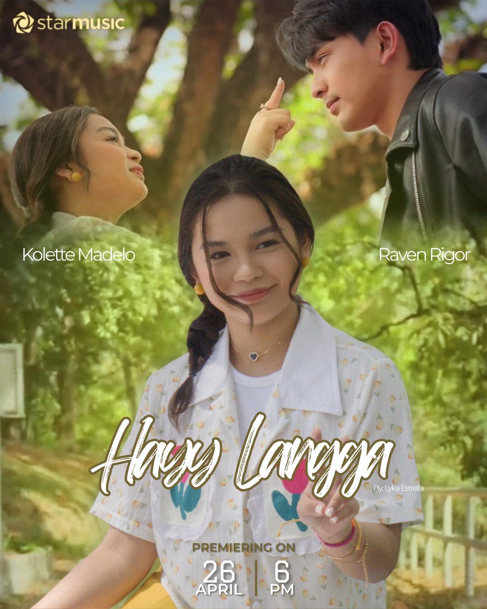 TEAM KOLETTE OFFICIAL (@teamkoletteofc) on Twitter photo Happy Moonlette's Day indeed!
Hayy Langga by Lyka Estrella music video, starring Kolette Madelo and Raven Rigor, will premiere later at 6PM. Set your alarm, and let's stream it together on the official YouTube channel of ABS-CBN Star Music.
#KoletteMadelo | <a href="/kolettemadelo/">Nyckolette Madelo</a> Happy Moonlette's Day indeed!
Hayy Langga by Lyka Estrella music video, starring Kolette Madelo and Raven Rigor, will premiere later at 6PM. Set your alarm, and let's stream it together on the official YouTube channel of ABS-CBN Star Music.
#KoletteMadelo | <a href="/kolettemadelo/">Nyckolette Madelo</a>