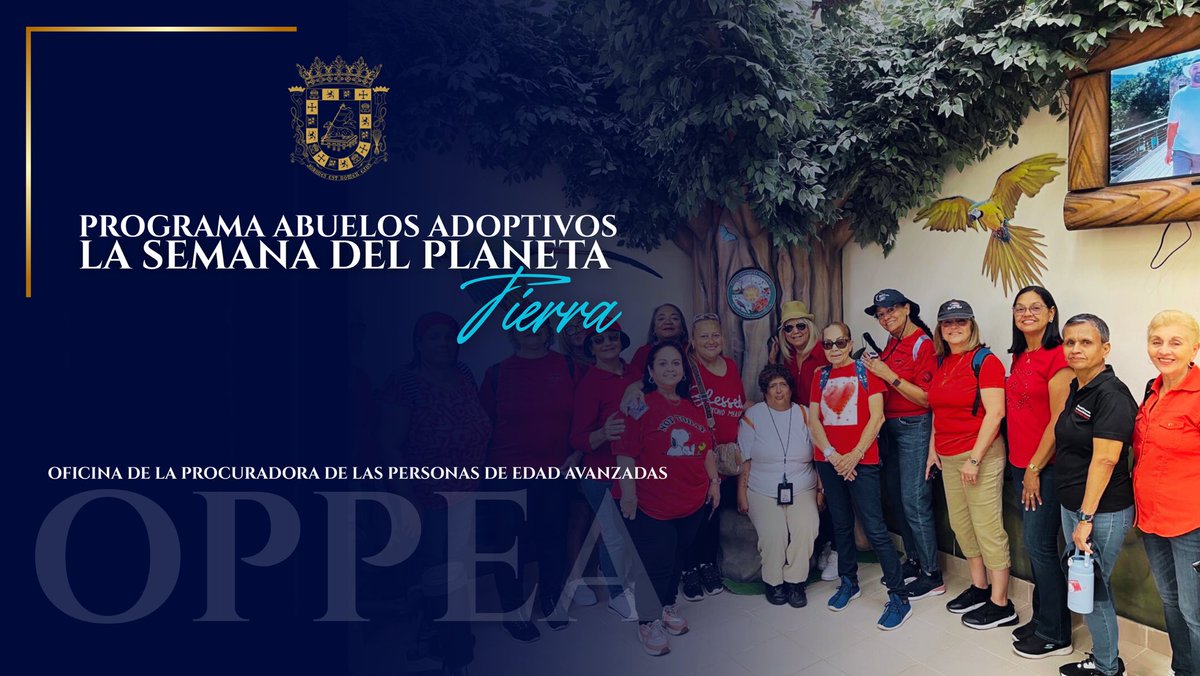 Oppeapr's tweet photo. Celebramos la Semana de la Tierra reconociendo a los voluntarios del Programa Abuelos Adoptivos en La Marquesa, Guaynabo. ¡Gracias por su entrega y amor hacia nuestros niños y adultos mayores!

“Respetar a nuestros mayores es respetar nuestro futuro.”

-Dra. Yolanda Varela Rosa https://t.co/AaDjyIu8B7